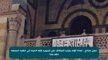 عمل صالح.. لماذا تؤكد وزارة الأوقاف على ضرورة فقه الحياة في خطبة الجمعة القادمة؟